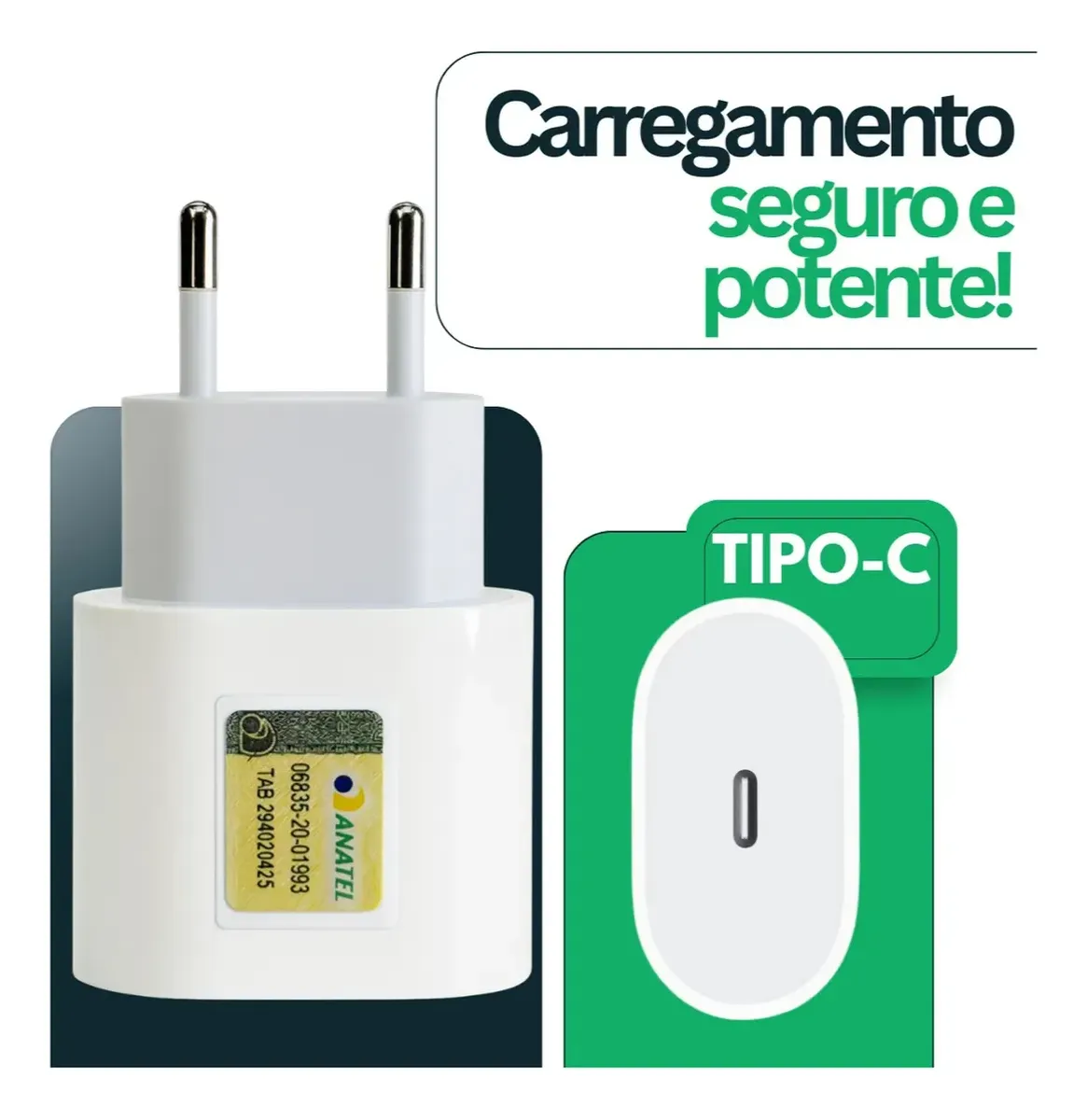 Carregador Fonte Iphone Original 20w Tipo C Turbo - Imagem 3