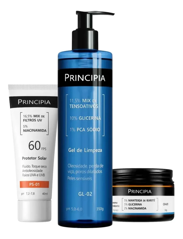 Kit Principia skincare para pele sensível