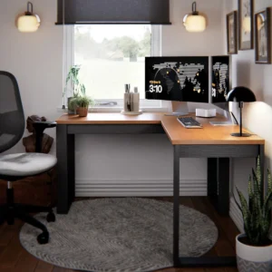 Mesa Escrivaninha Para Pc De Canto Berlim Em L Para Computador Home Office Estudo Trabalho Gamer Moderna Cinamomo Preta
