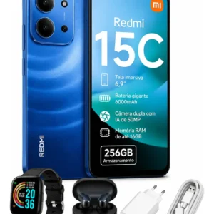 Xiaomi Redmi 15c 256gb 16gb Ram Original + Fone + Relogio