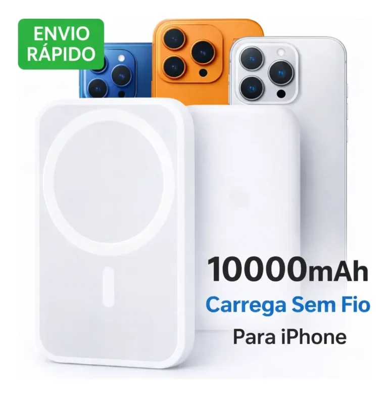 Carregador por indução 10000mAh magnético para iPhone
