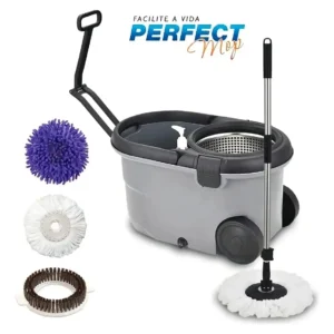 Perfect Mop Pro 16L com 3 refis e balde giratório
