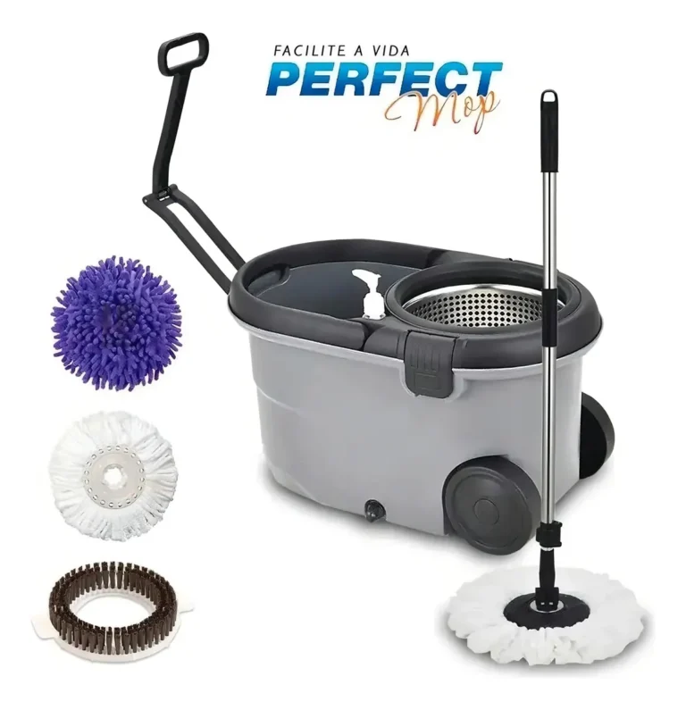 Perfect Mop Pro 16L com 3 refis e balde giratório